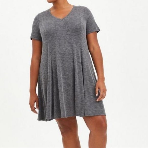 Torrid Mini Rib Knit Fit And Flare Dress 1 - Picture 1 of 9